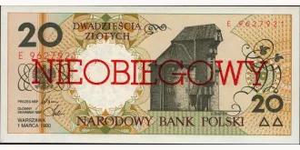20 zlotych 1990