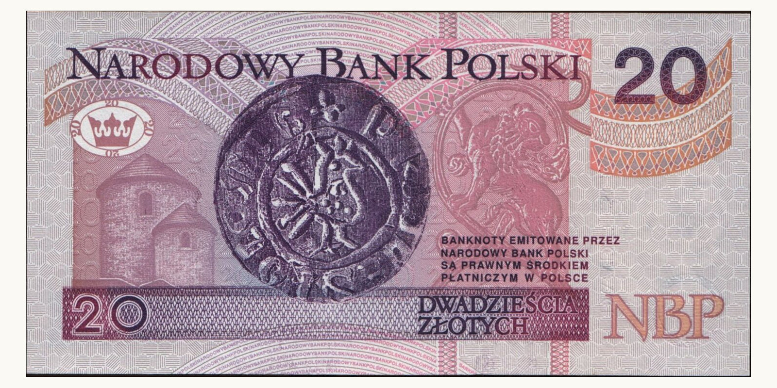 20 zlotych Poland 1994 — Back side