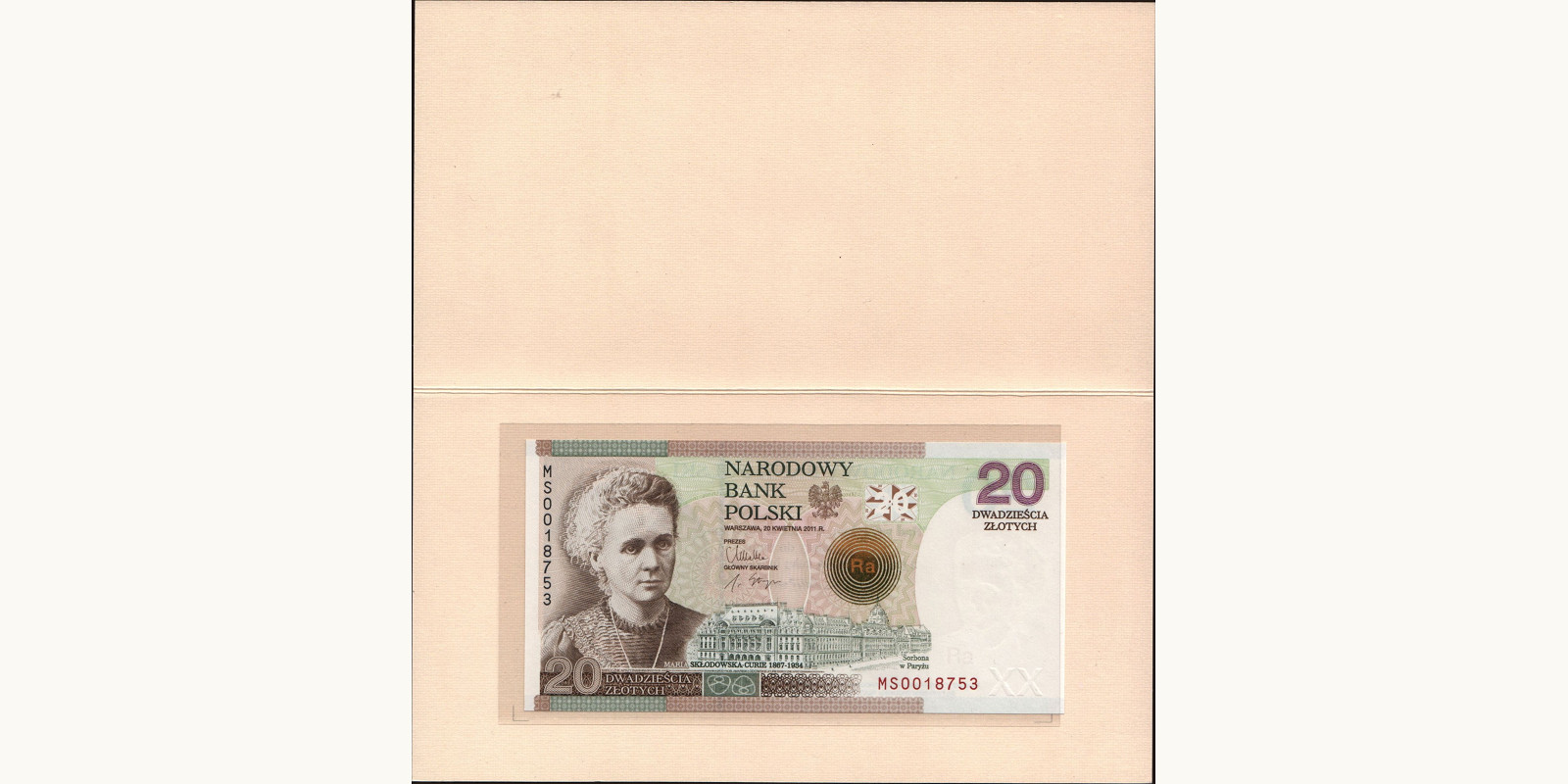 20 zlotych Польша 2011 — Лицевая сторона