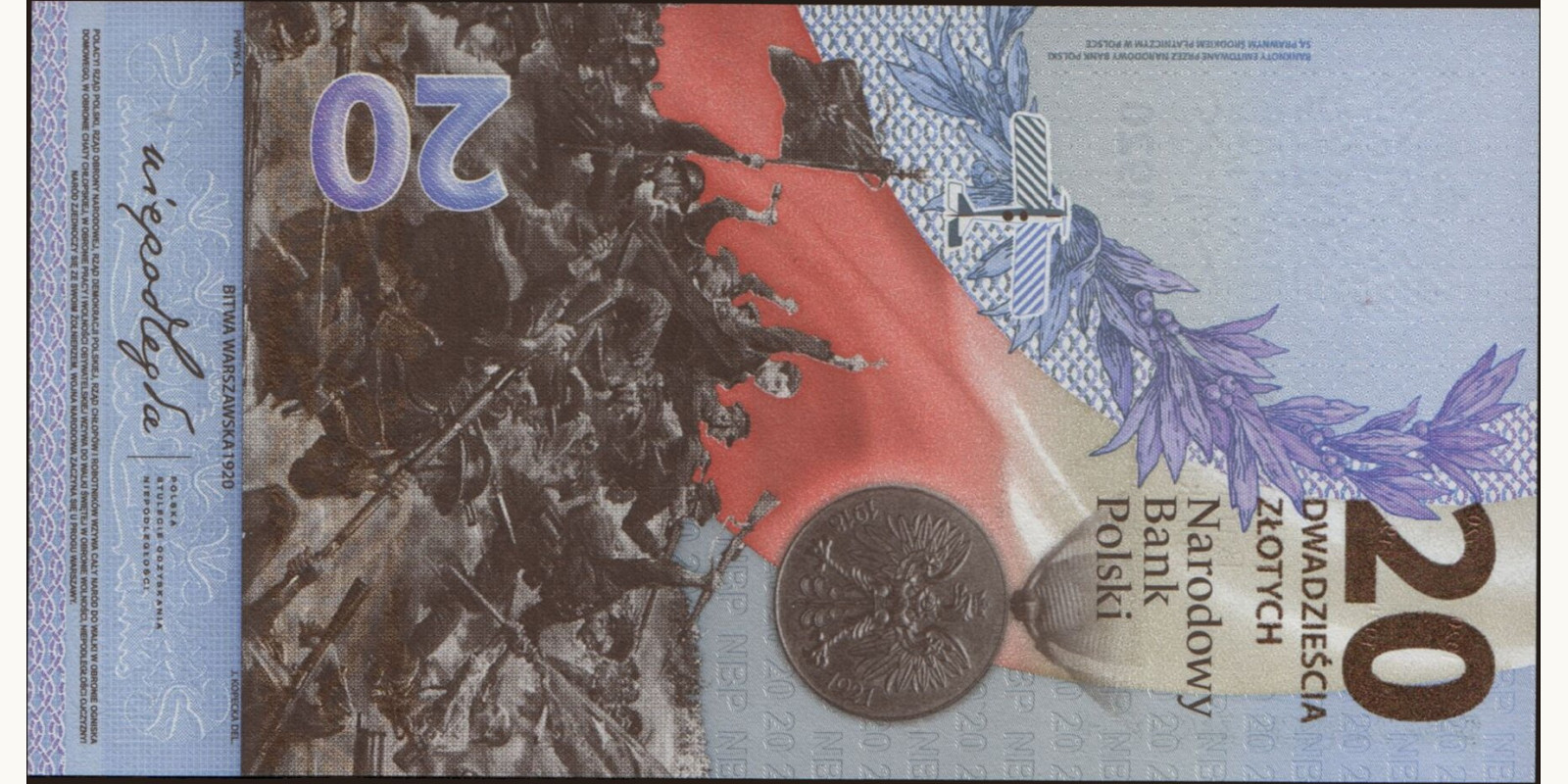 20 zlotych Poland 2020 — Back side