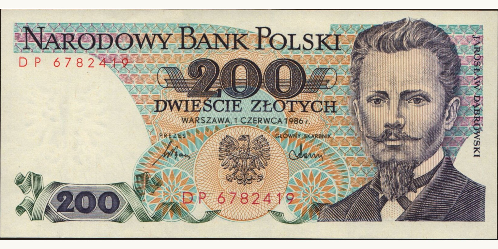 200 zlotych 1986