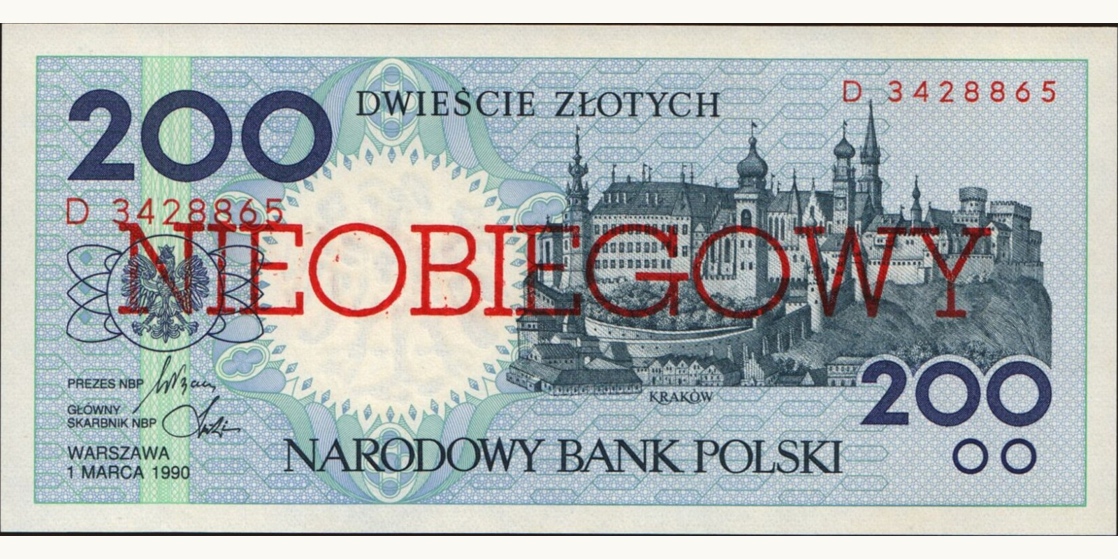 200 zlotych 1990