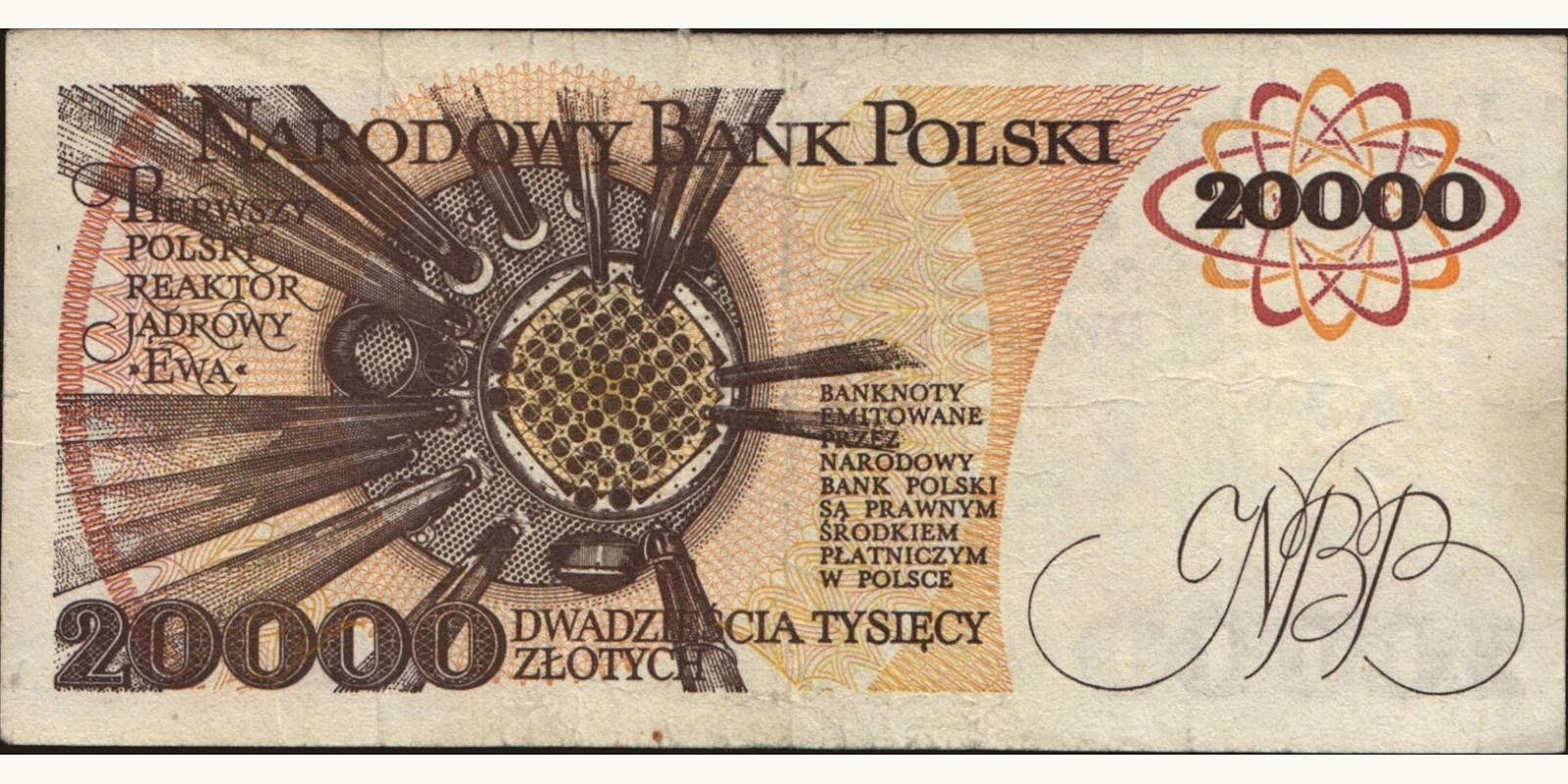 20000 zlotych Poland 1989 — Back side