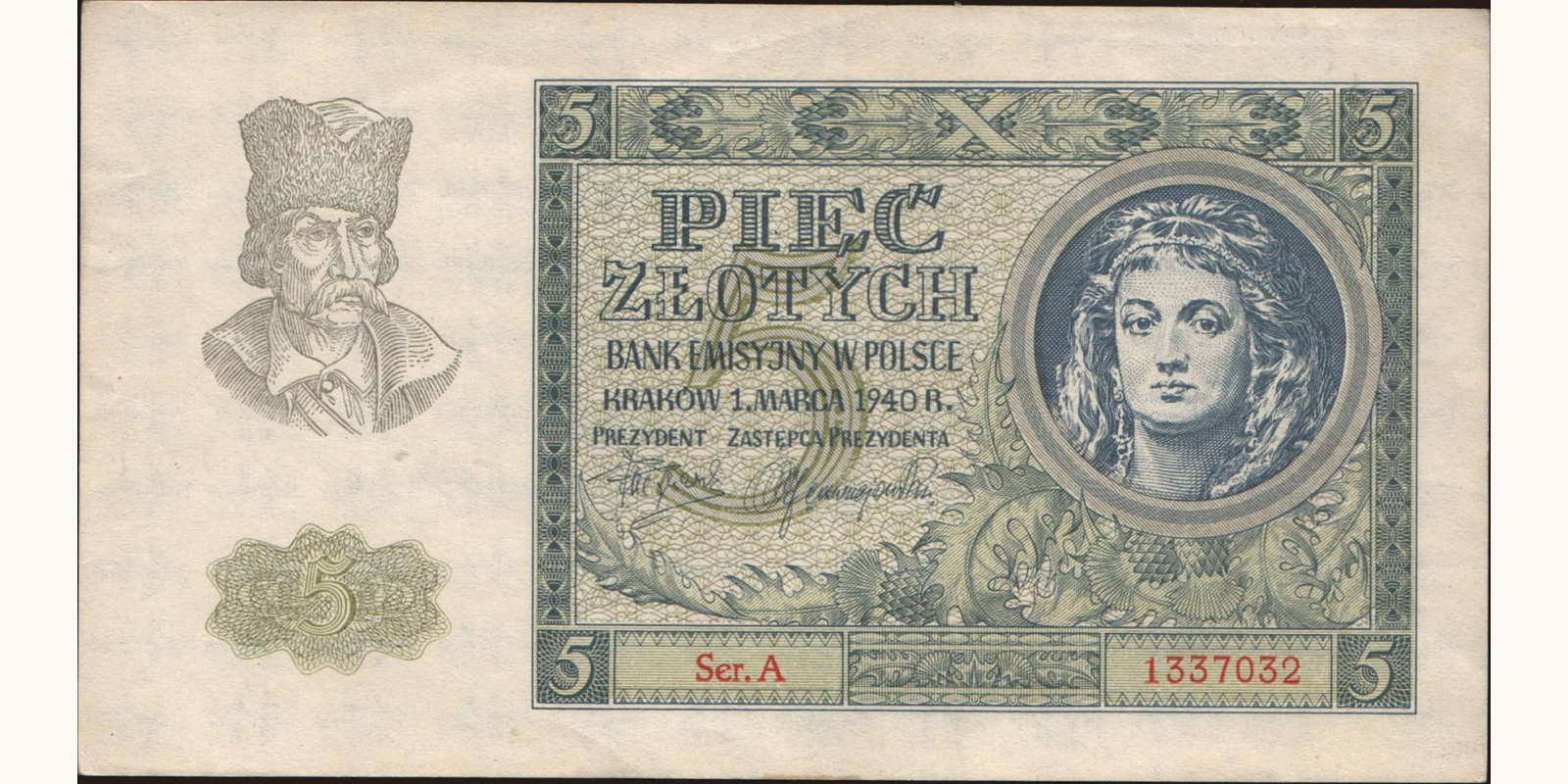 5 zlotych 1940