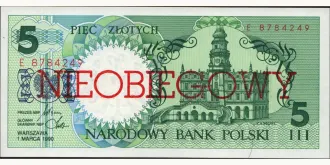 5 zlotych 1990