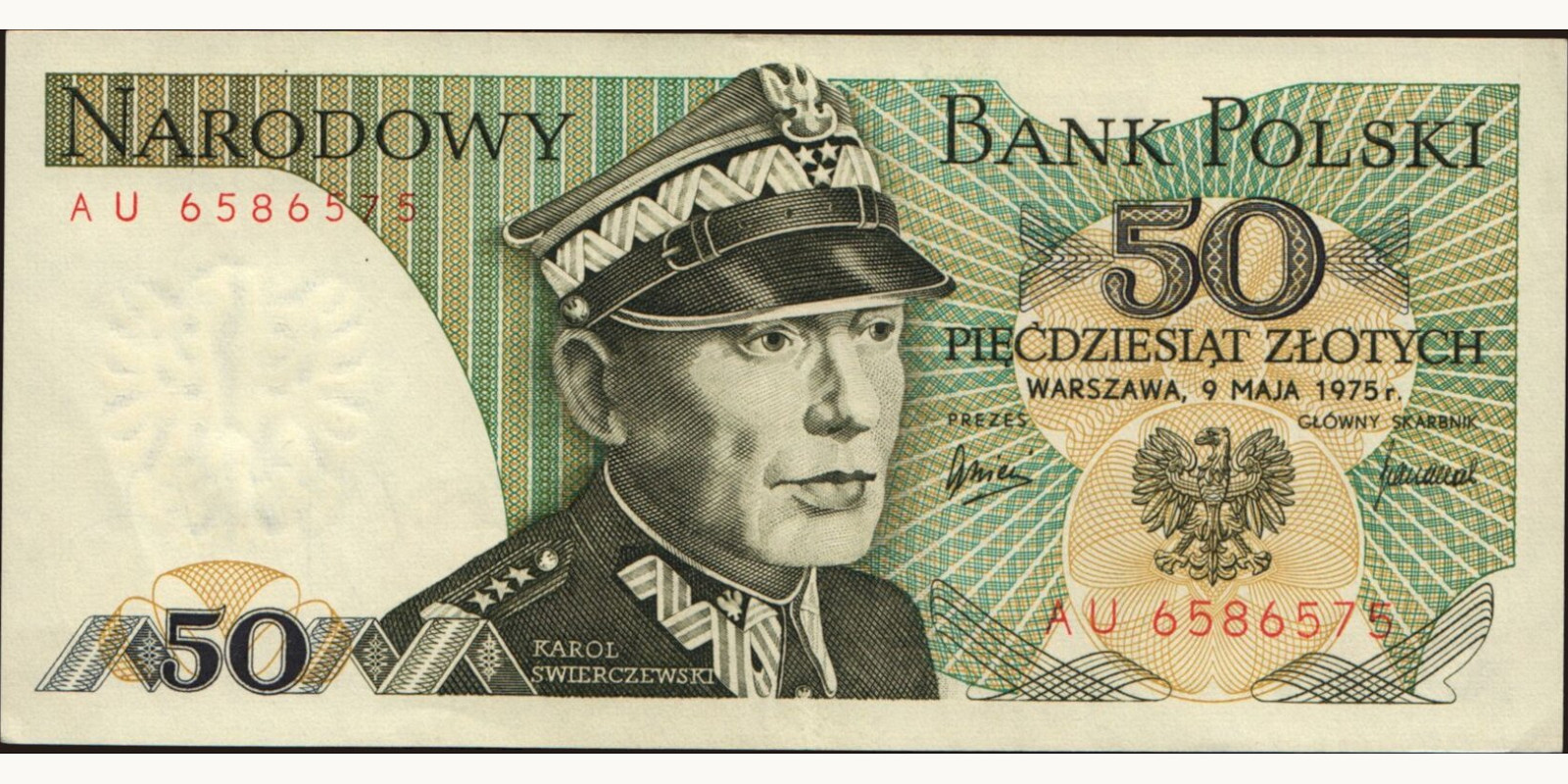 50 zlotych Poland 1975 — Front side