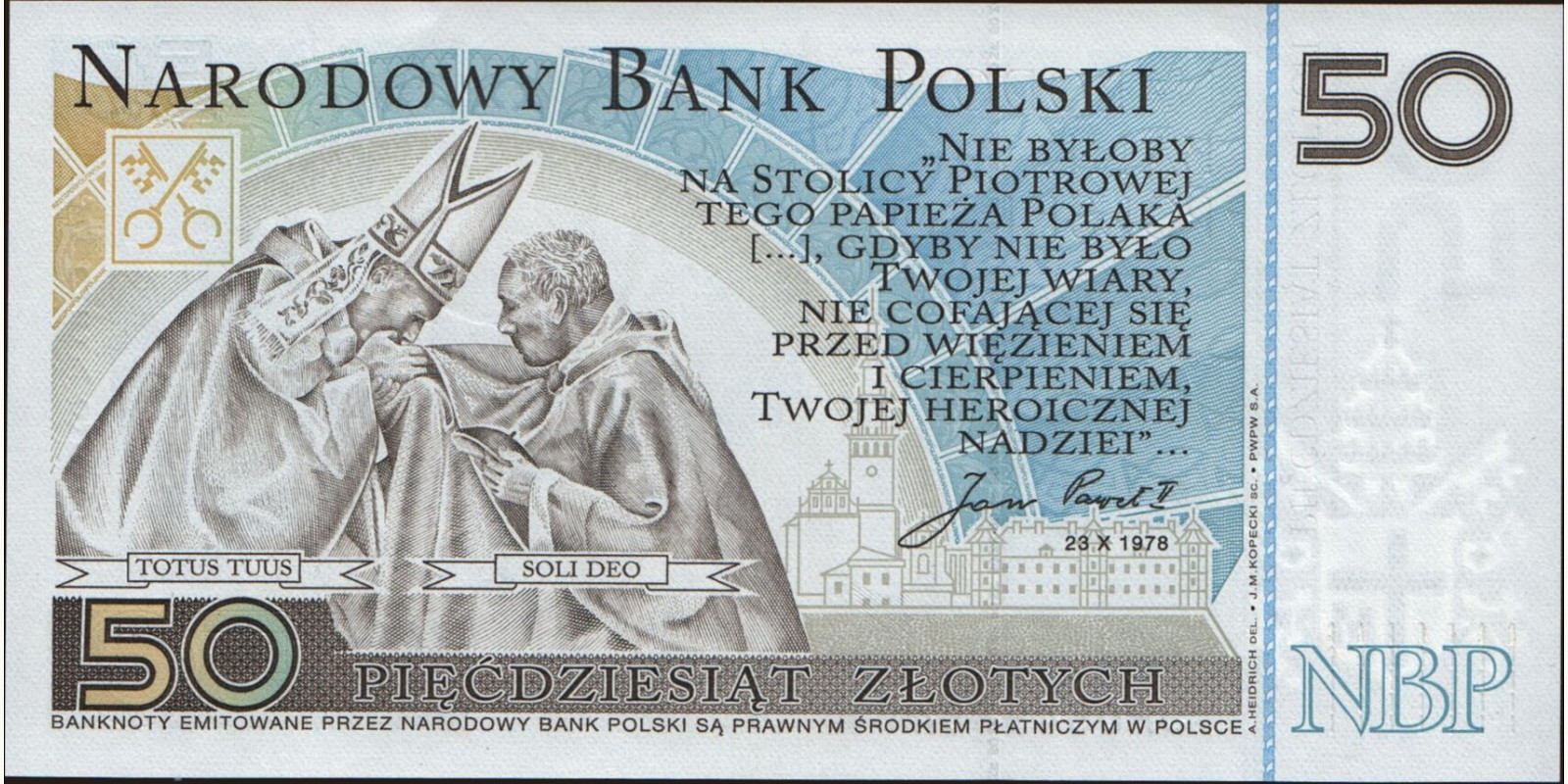 50 zlotych Poland 2006 — Back side