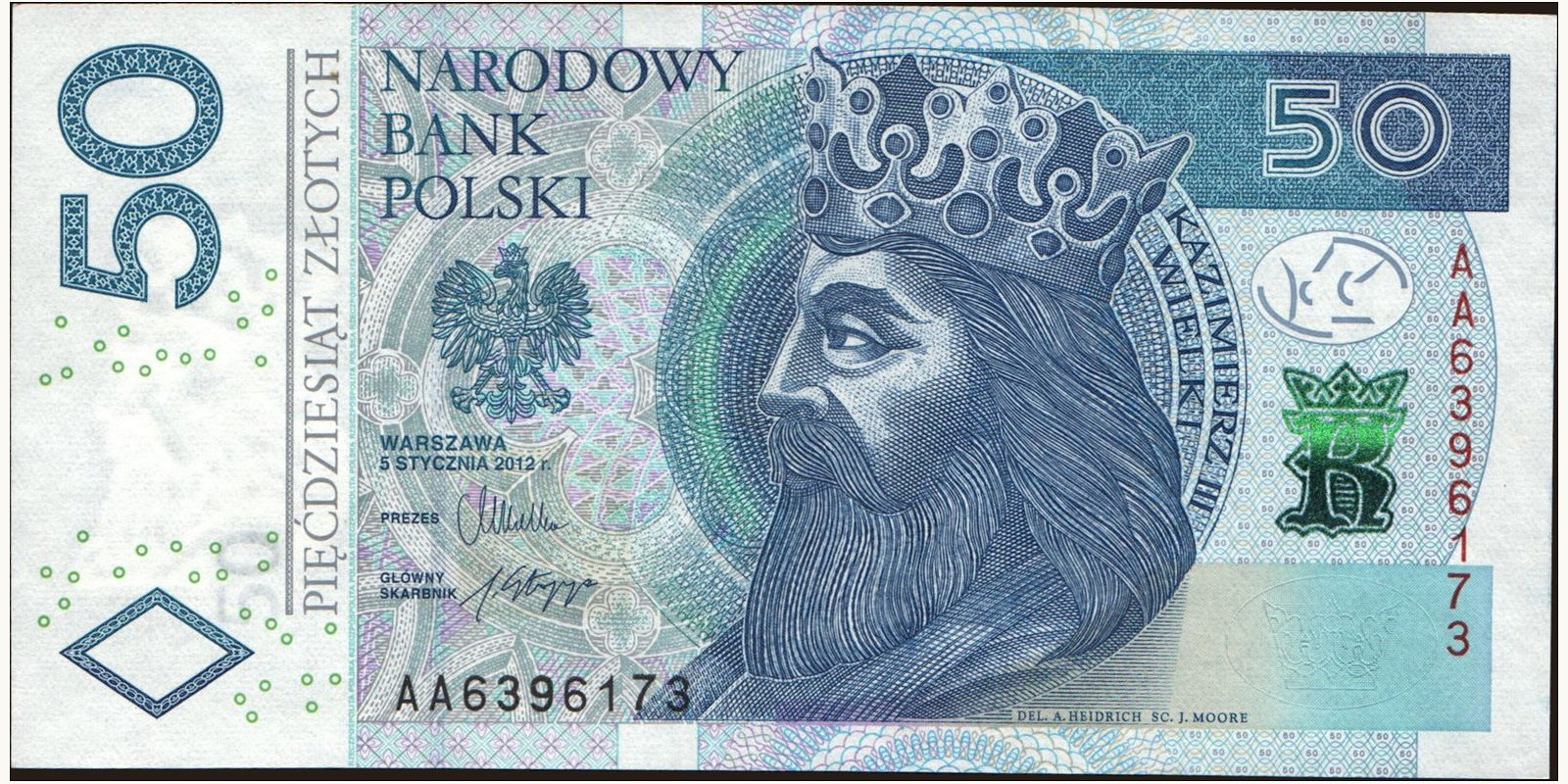 50 zlotych Польша 2012 — Лицевая сторона