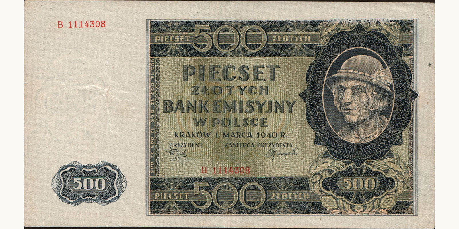 500 zlotych 1940