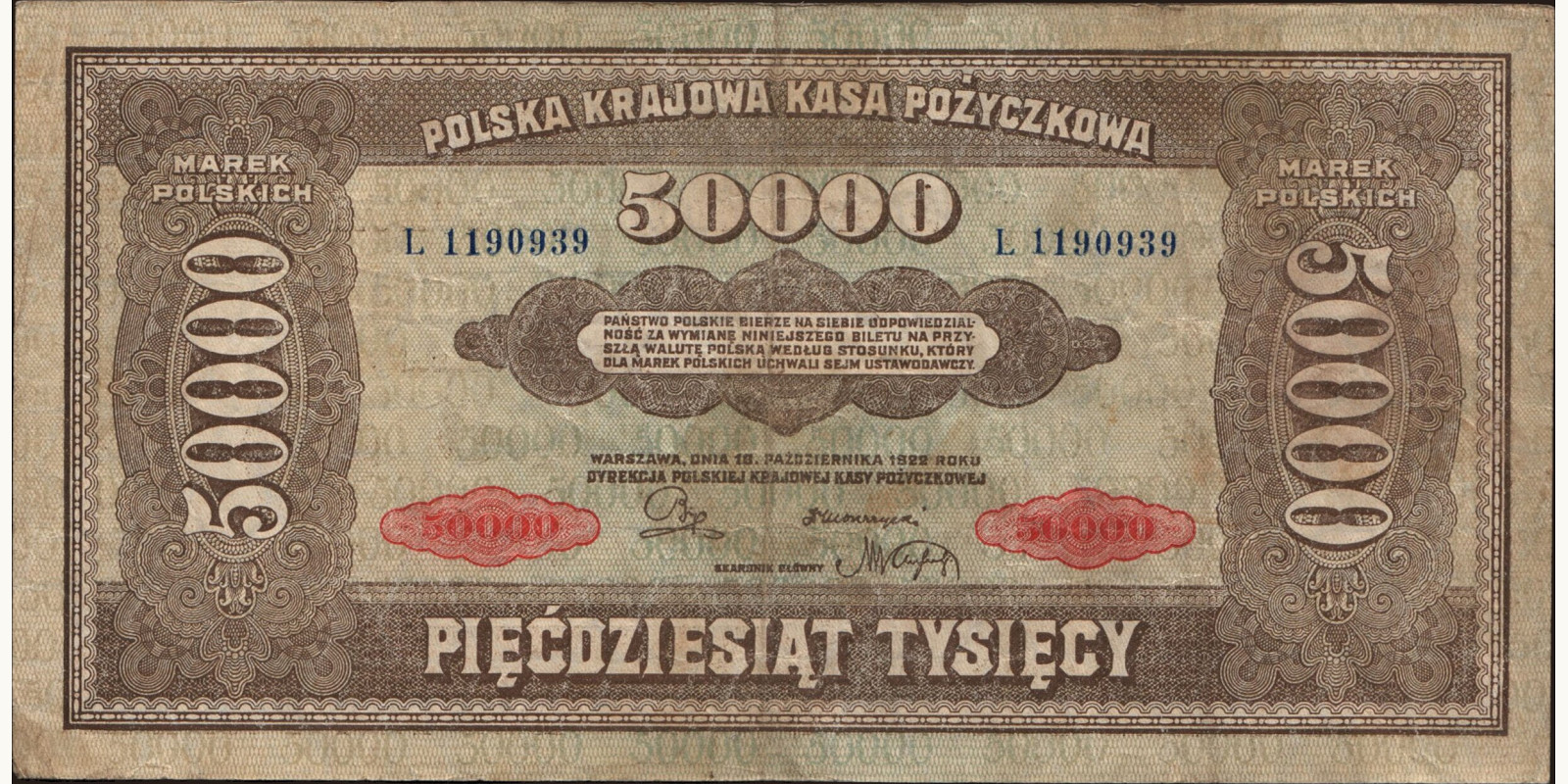 50000 marek 1922