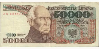 50000 zlotych 1989