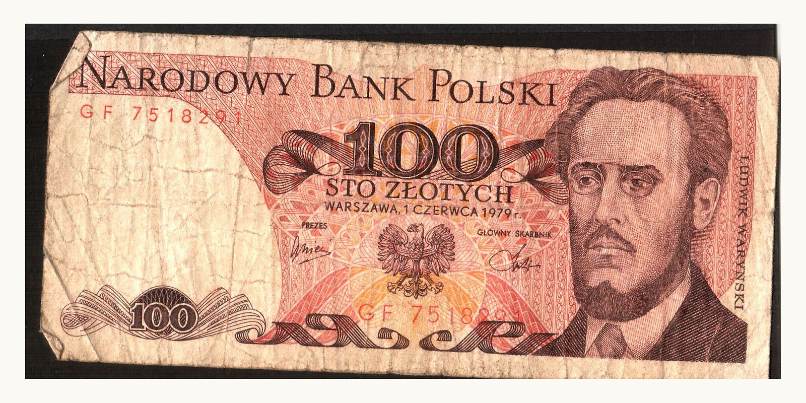 100 zlotys Poland 1979 — Front side