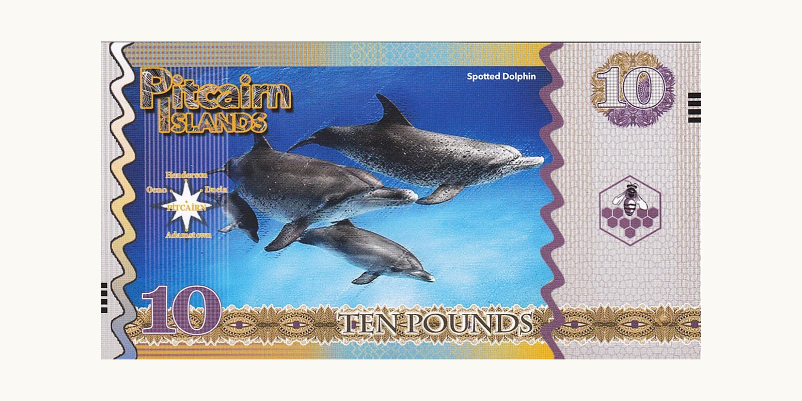 10 pounds о-ва Питкэрн 2018 — Оборотная сторона