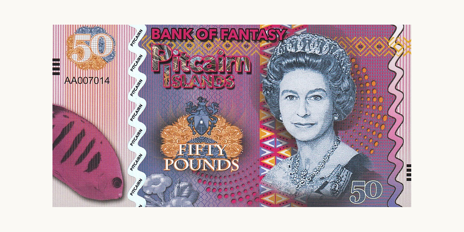 50 pounds Pitcairn 2018 — Front side