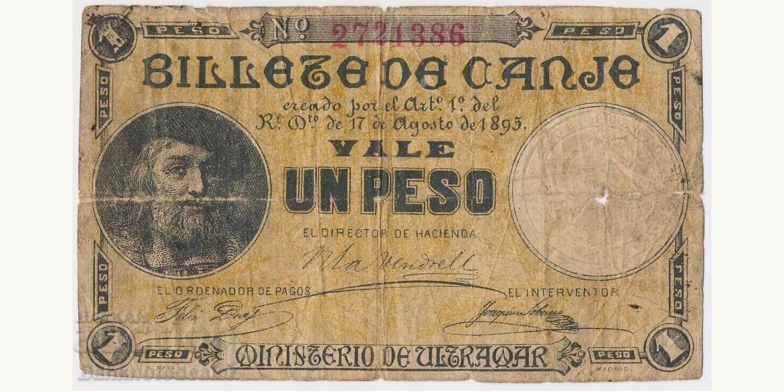 1 pesos 1895
