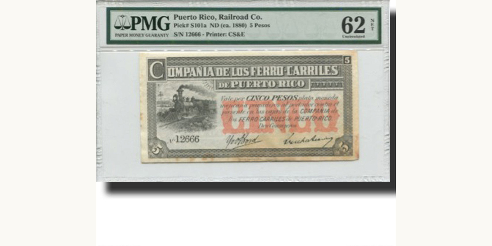 5 pesos Пуэрто-Рико 1880 — Лицевая сторона