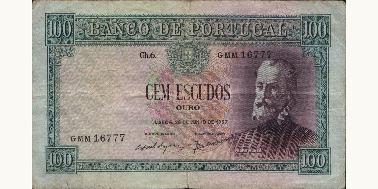 100 escudos 1957