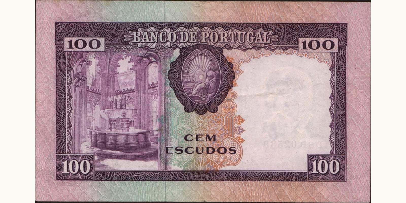 100 escudos Portugal 1961 — Back side