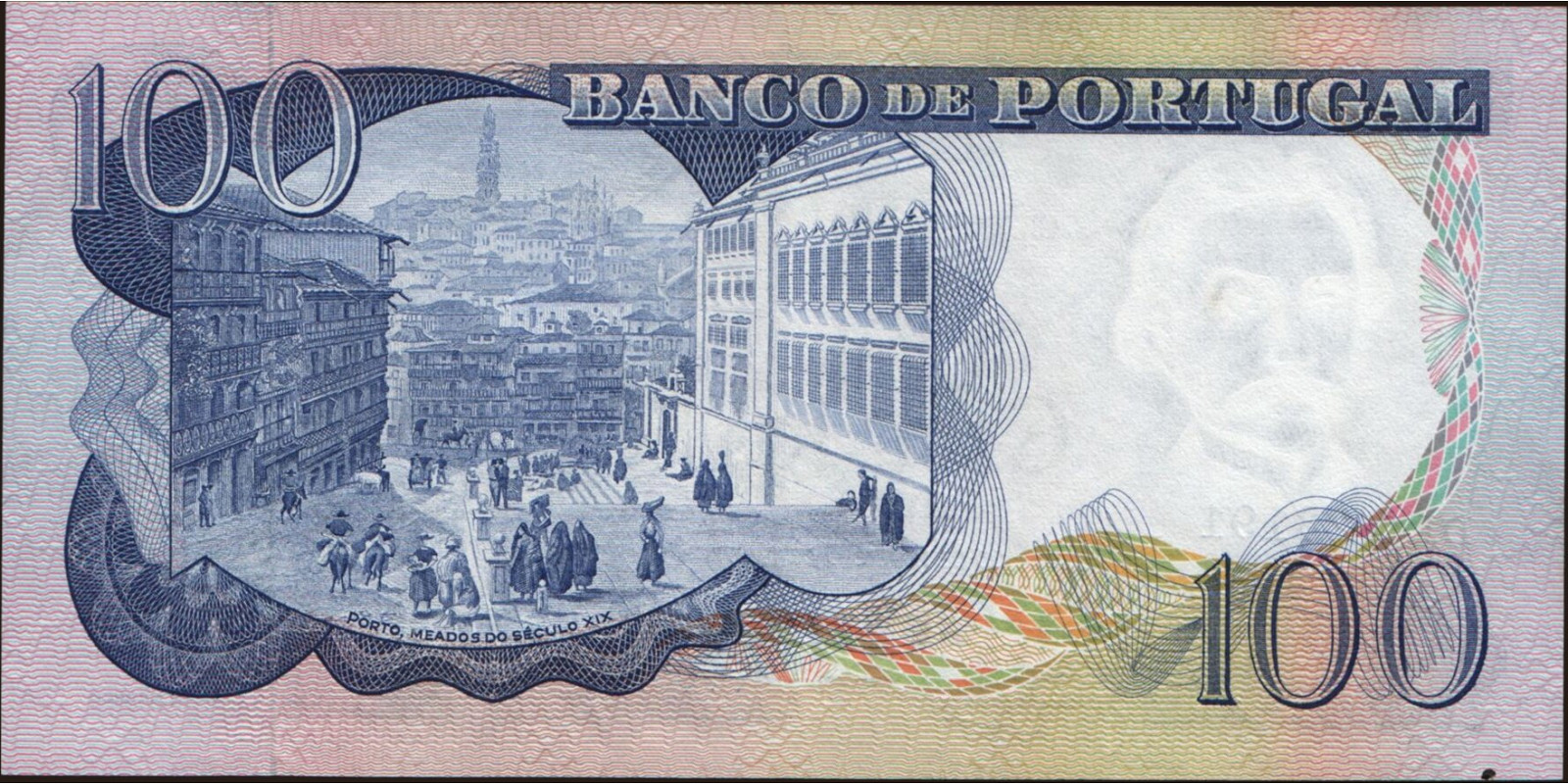 100 escudos Portugal 1965 — Back side