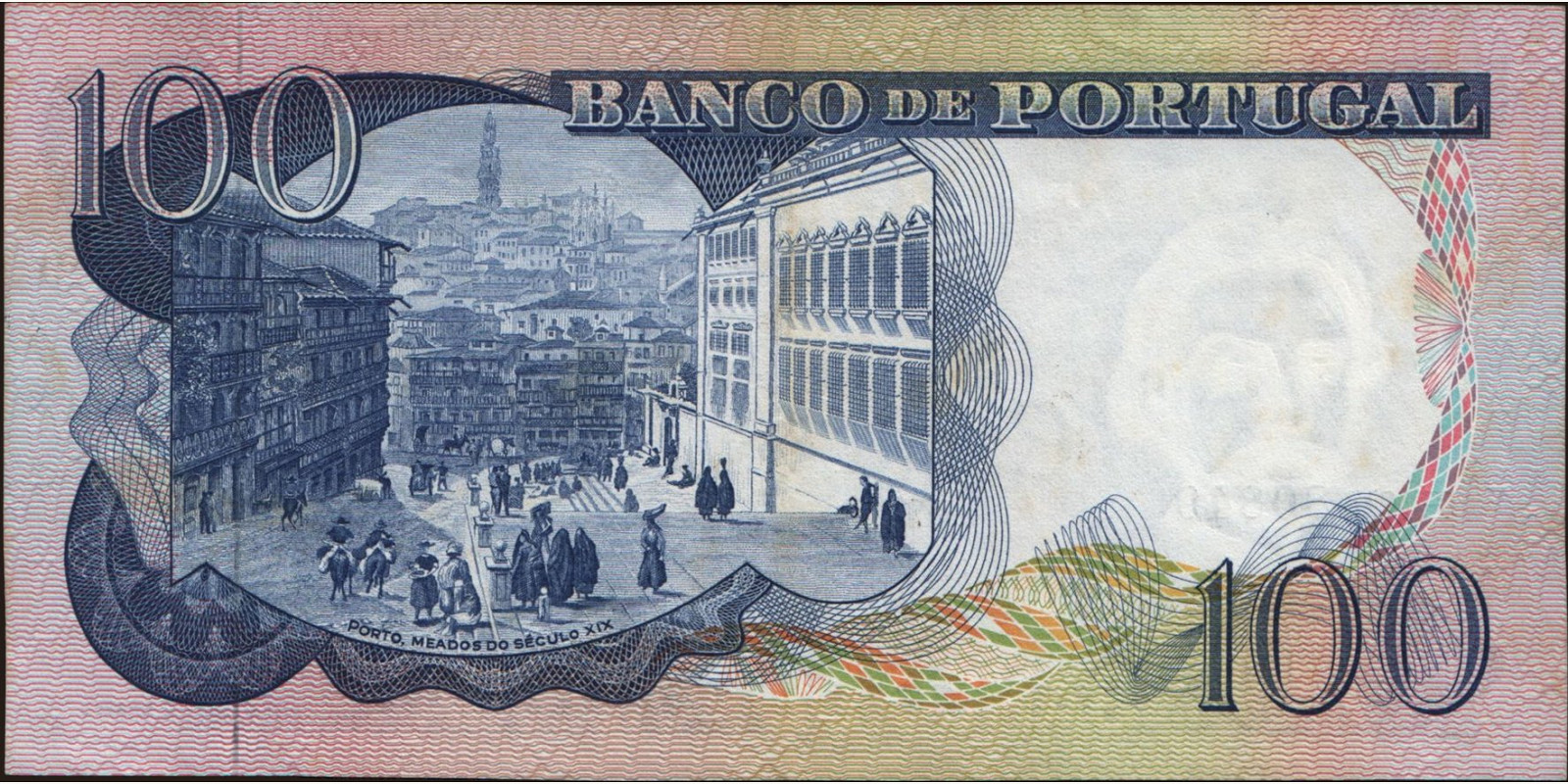 100 escudos Portugal 1978 — Back side