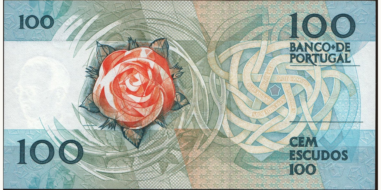 100 escudos Portugal 1986 — Back side