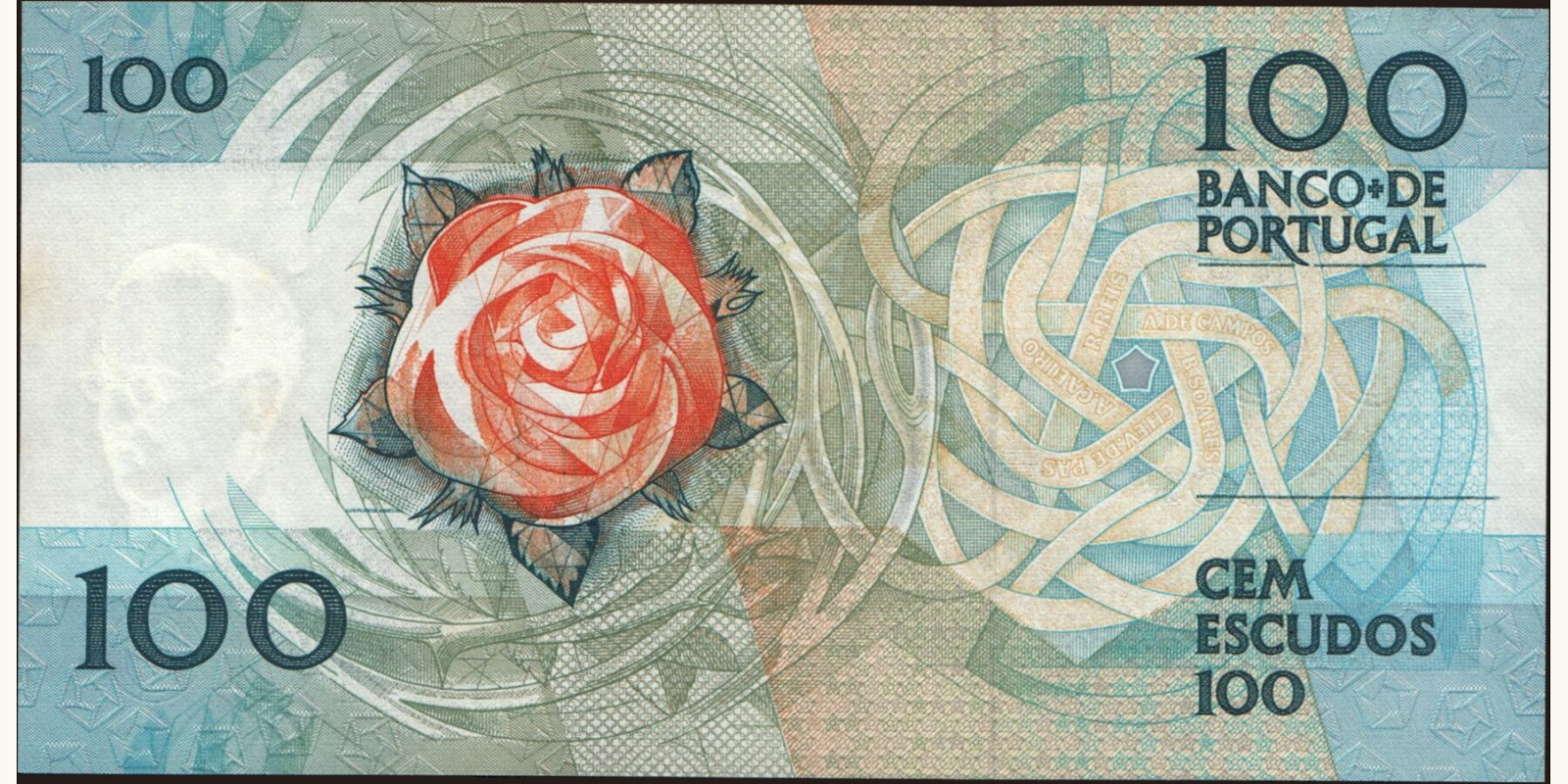 100 escudos Португалия 1987 — Оборотная сторона