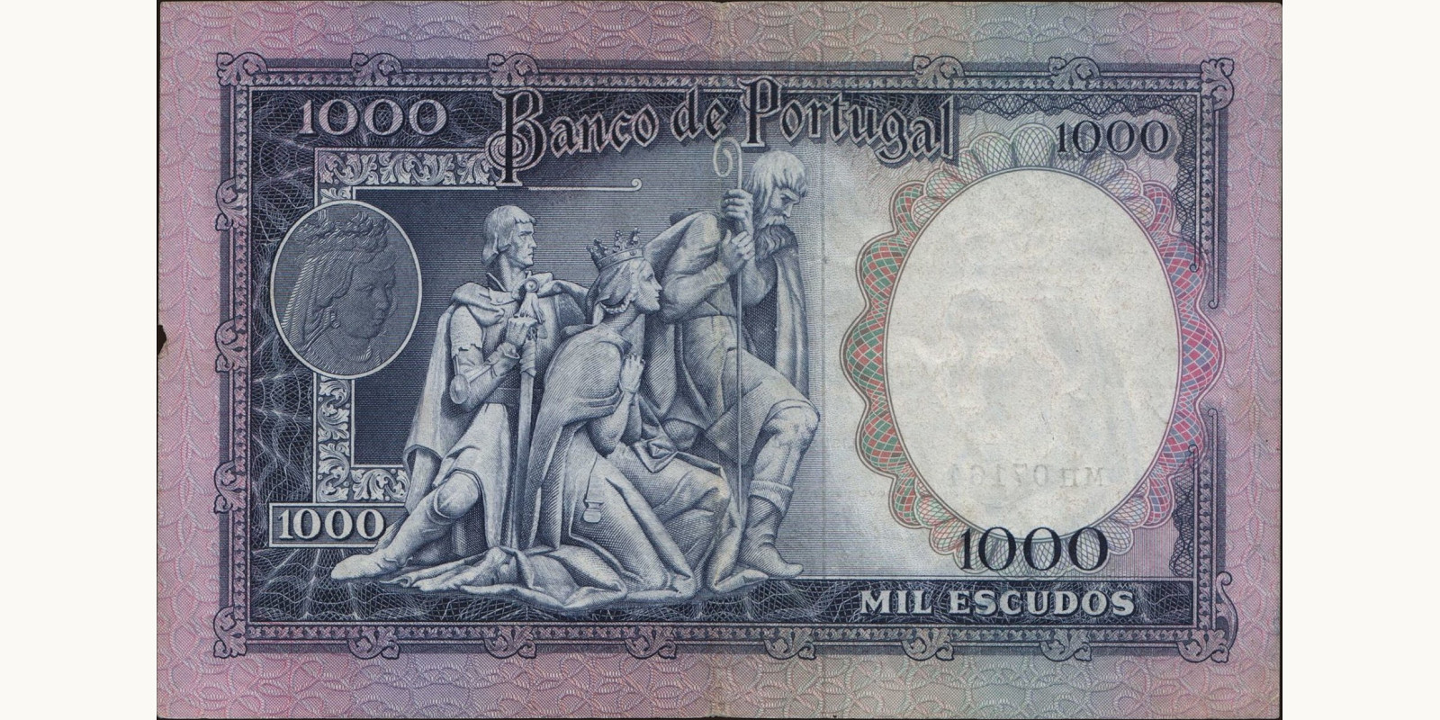 1000 escudos Portugal 1961 — Back side