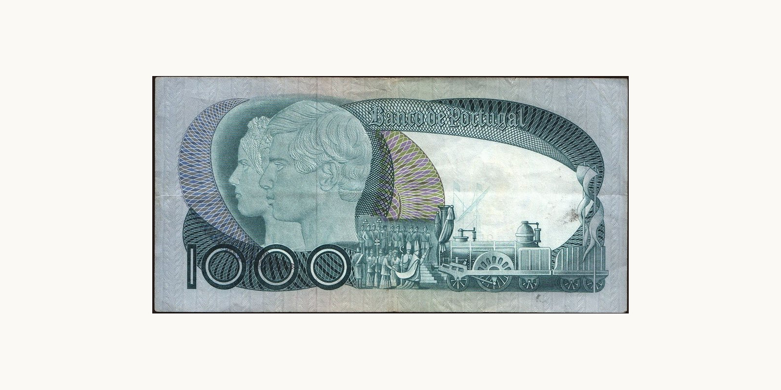 1000 escudos Portugal 1981 — Back side