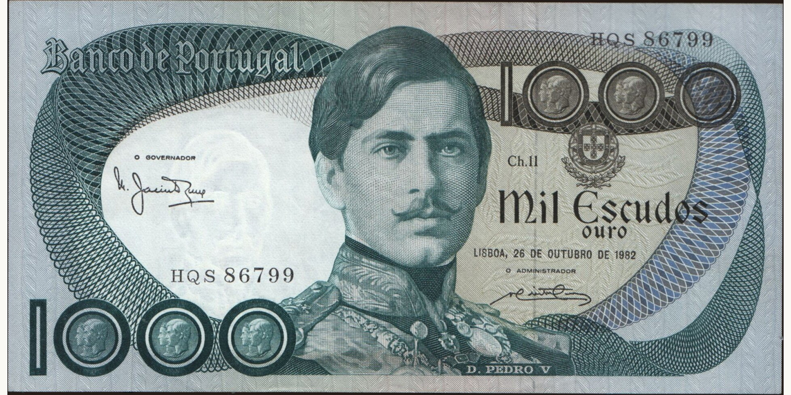 1000 escudos Portugal 1982 — Front side