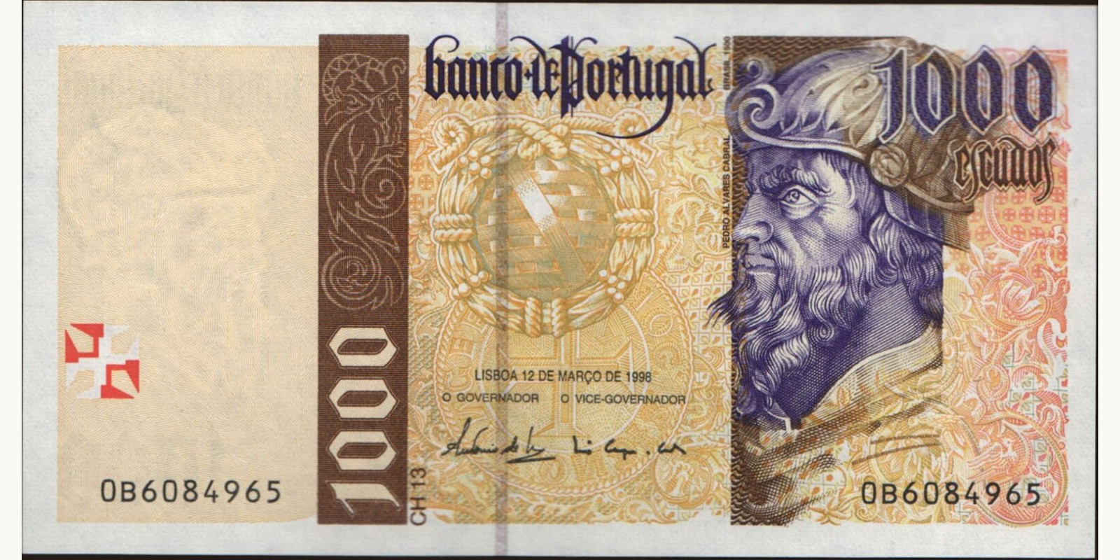 1000 escudos Portugal 1998 — Front side