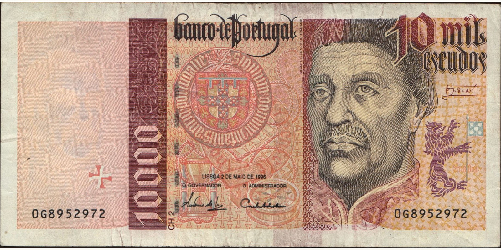 10000 escudos 1996