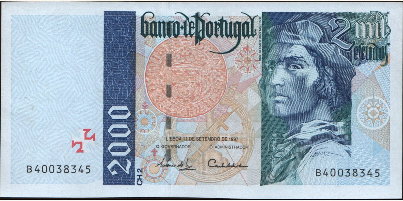 1997 escudos Portugal 2000 — Front side