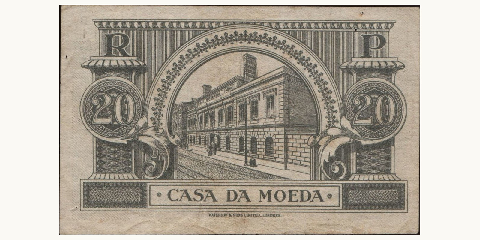 20 centavos Португалия 1922 — Оборотная сторона