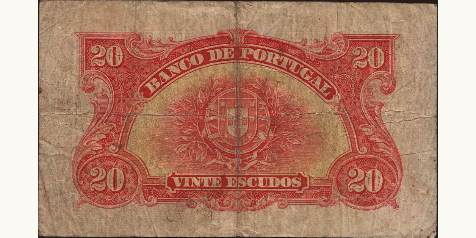 20 escudos Portugal 1925 — Back side