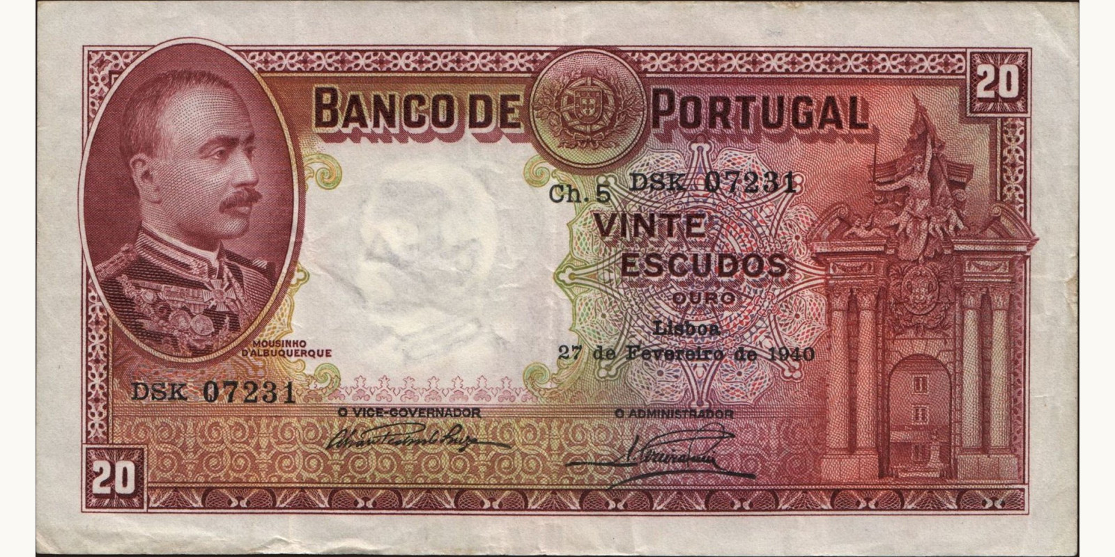 20 escudos 1940