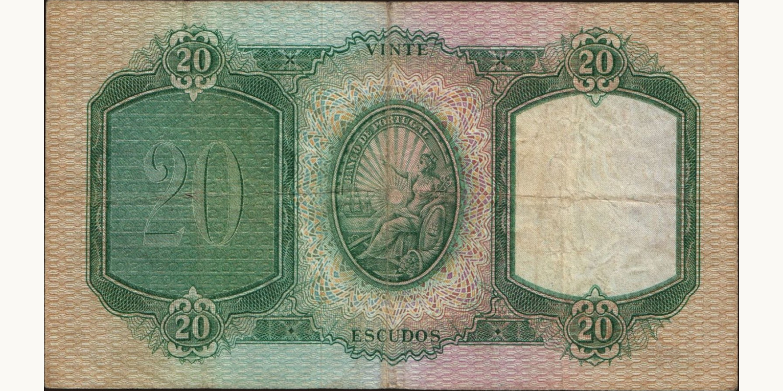 20 escudos Portugal 1959 — Back side