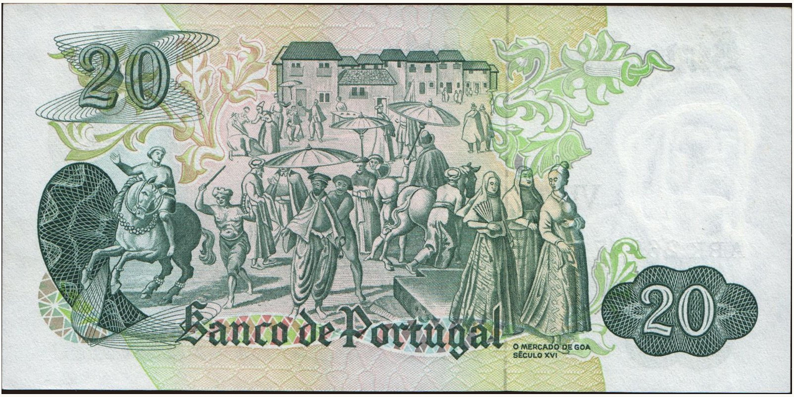 20 escudos Португалия 1971 — Оборотная сторона