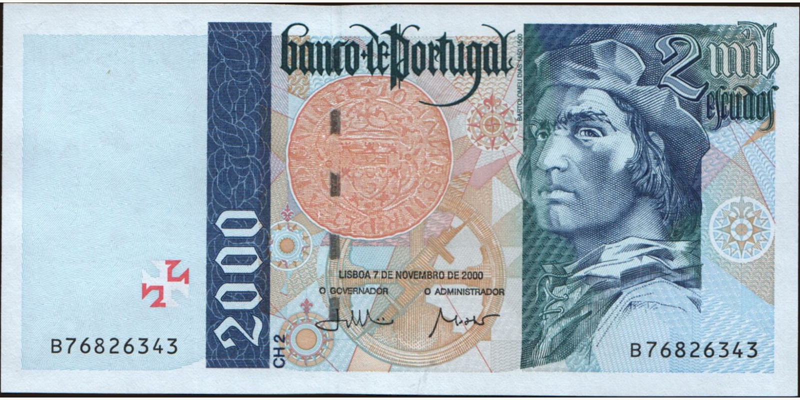 2000 escudos Португалия 2000 — Лицевая сторона