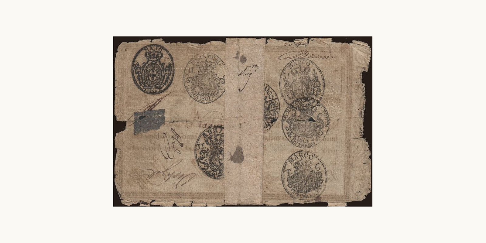 2400 reis Portugal 1828 — Back side