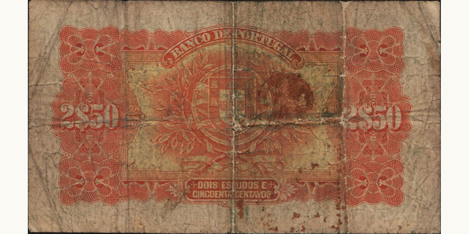 250 escudos Portugal 1925 — Back side