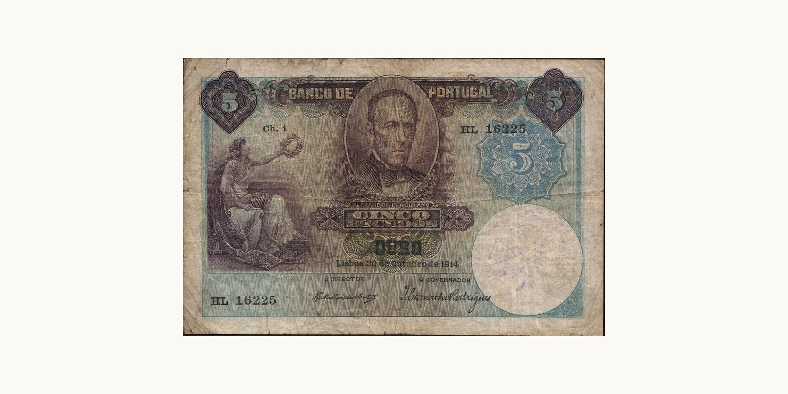 5 escudos 1914