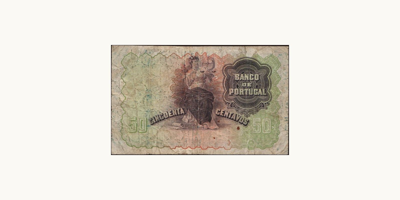 50 centavos Португалия 1920 — Оборотная сторона