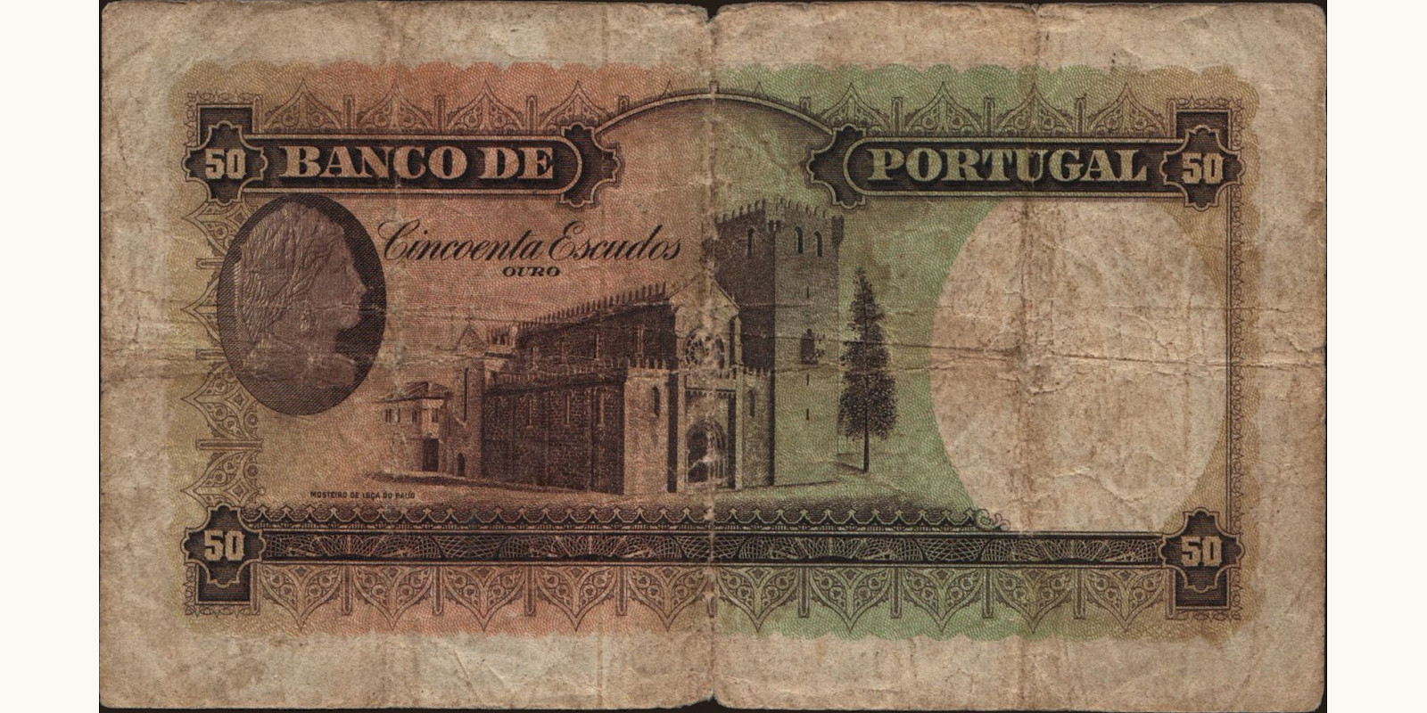 50 escudos Португалия 1949 — Оборотная сторона