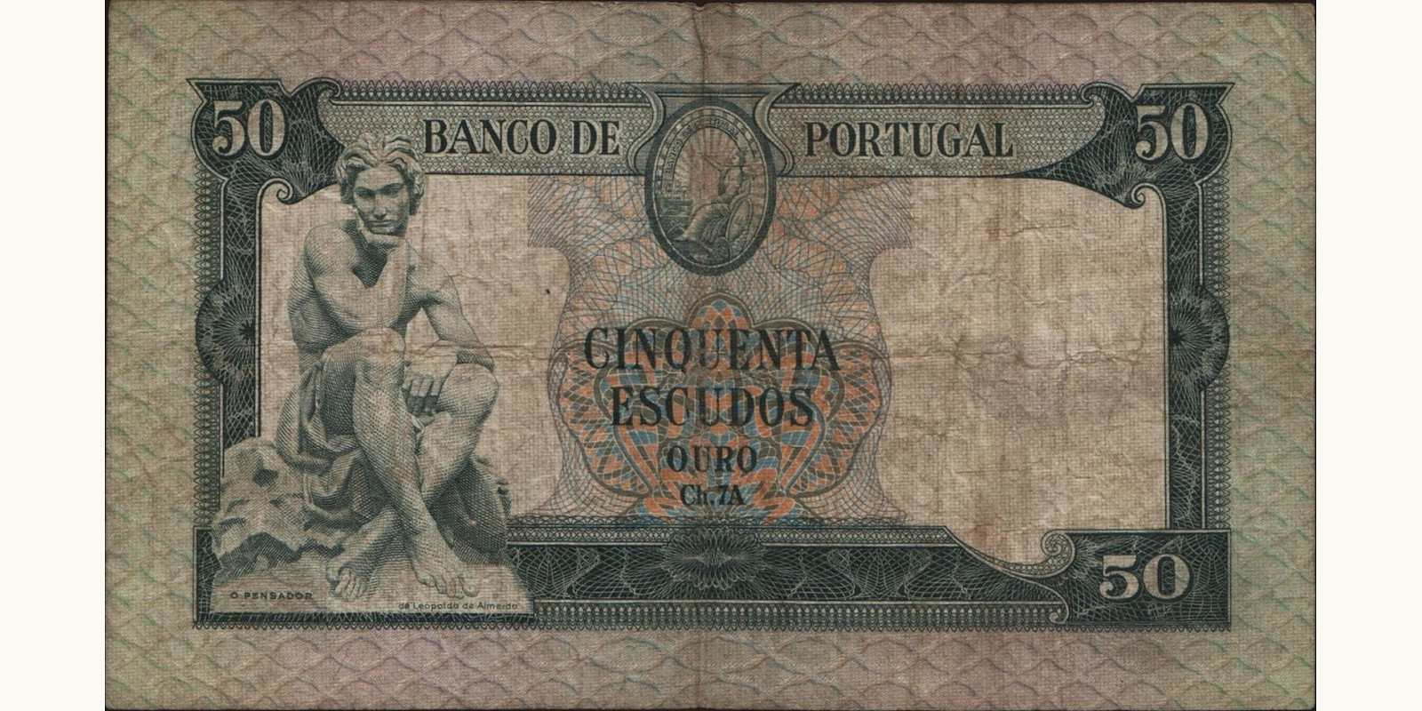 50 escudos Portugal 1960 — Back side