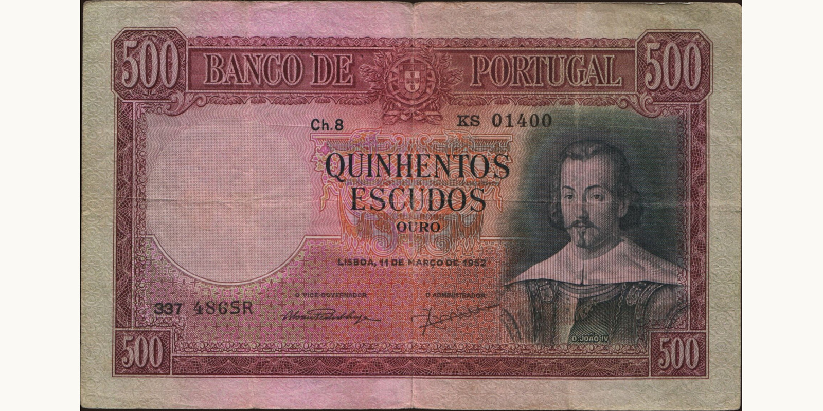 500 escudos 1952