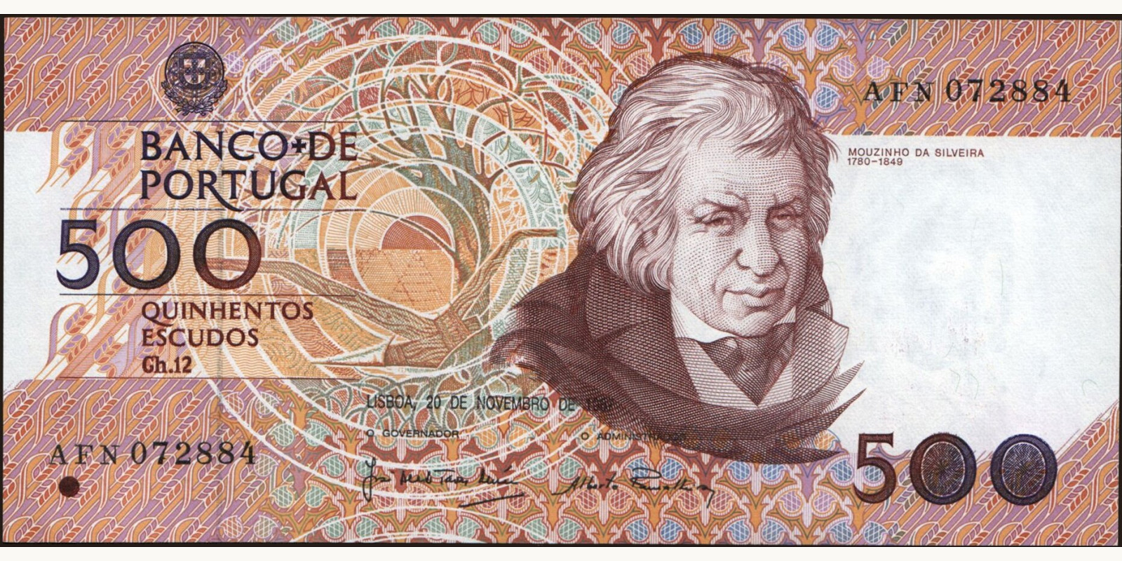 500 escudos Portugal 1987 — Front side