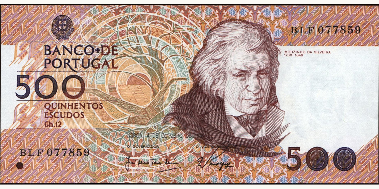 500 escudos Португалия 1989 — Лицевая сторона