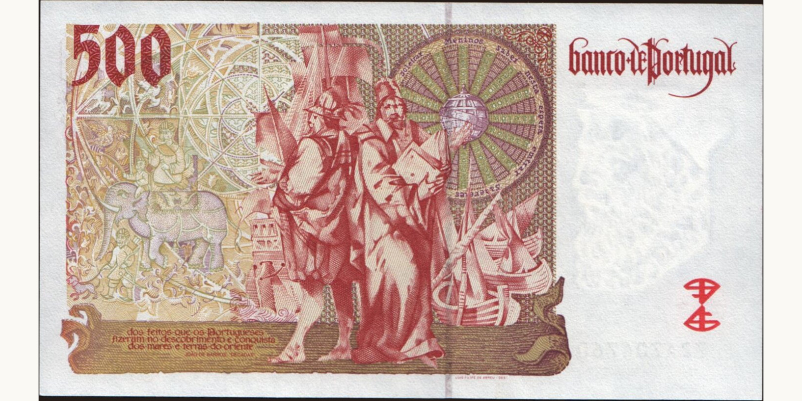 500 escudos Португалия 1997 — Оборотная сторона