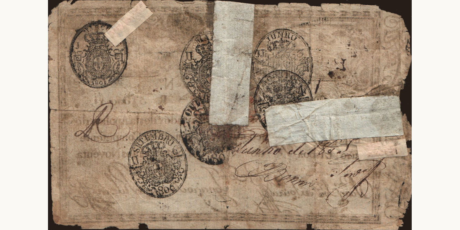 5000 reis Portugal 1828 — Back side