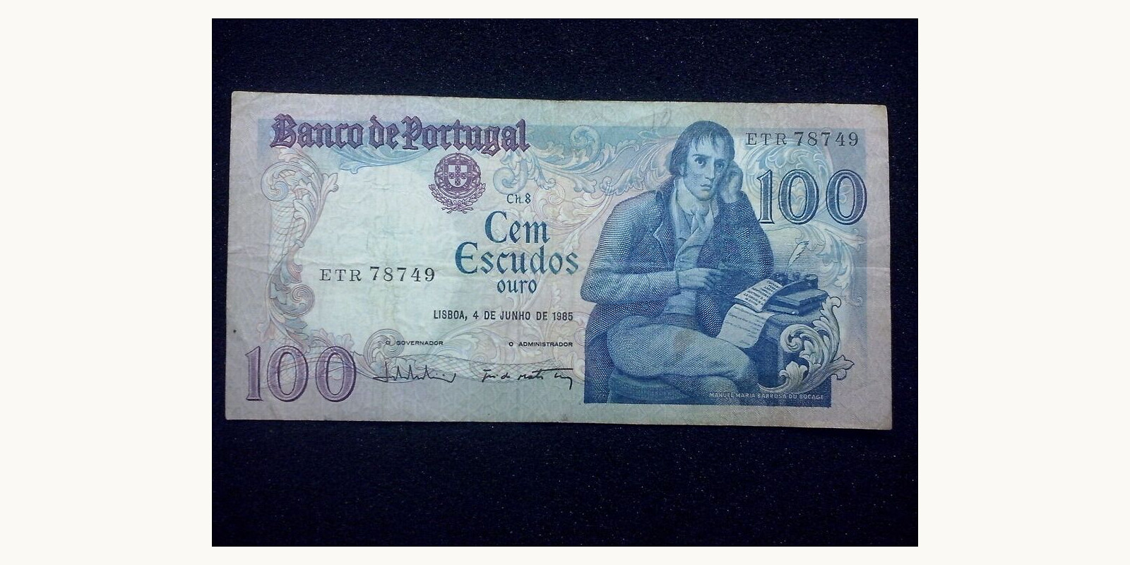 100 escudos Португалия 1985 — Лицевая сторона